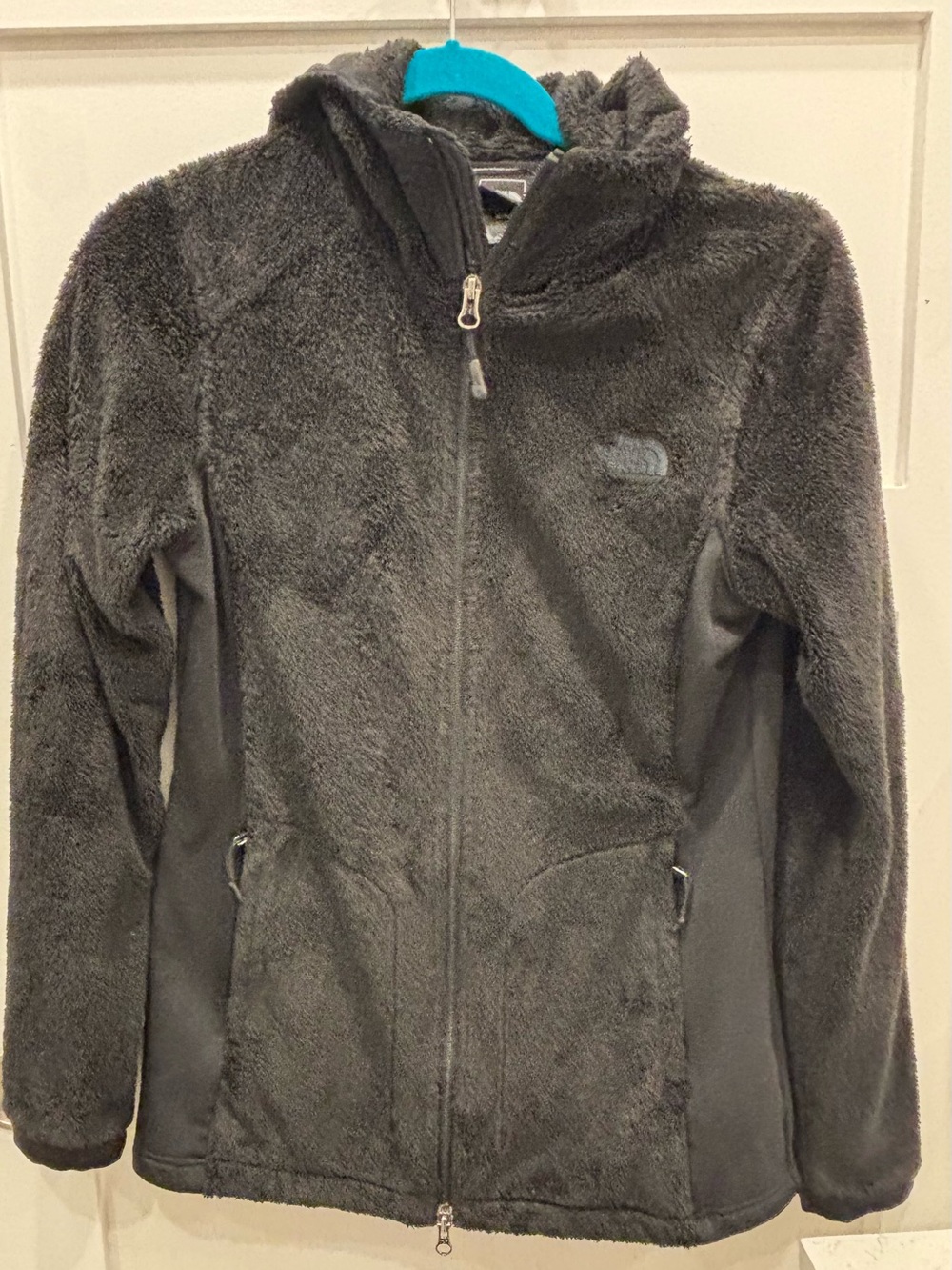 The North Face Women's Black Fuzzy Plush Full-Zip Hooded Jacket